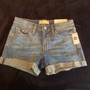 GAP blue denim cuffed shorts